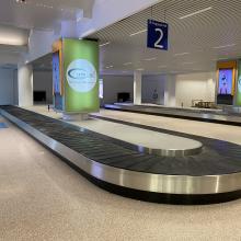 Comptoirs d'enregistrement et système de tri bagages de l'aéroport de Bangui (2021)